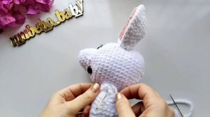 Мышка из плюшевой пряжи 3 часть ?_ Mouse crochet