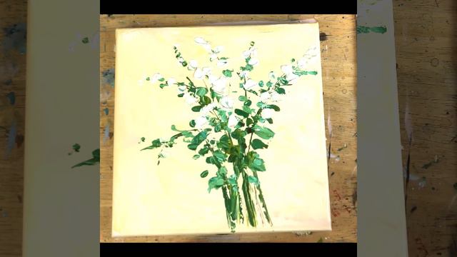 Abstract Acrylic White Flower Bouquet смотреть онлайн