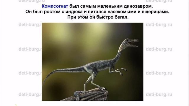 Детям о динозаврах - детские презентации