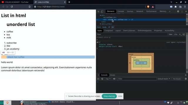 List in Html |  Doctor Booking React JS App | React JS | Day- 54