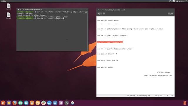 sudo apt-get update hatası(sudo apt-get update error) Ubuntu 16.04 смотреть онлайн