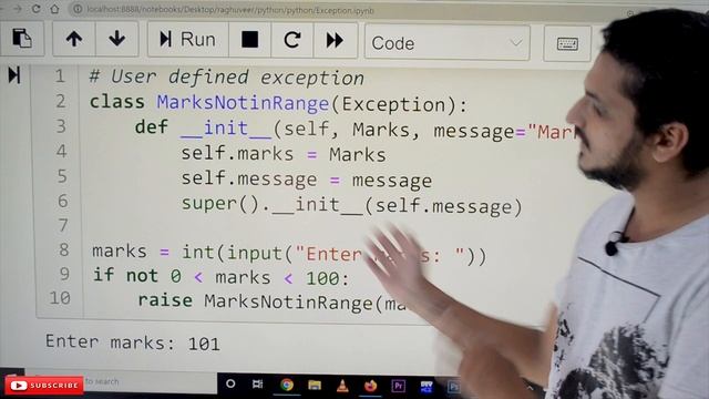User Defined Exception in Python || Lesson 49 || Python || Learning Monkey ||