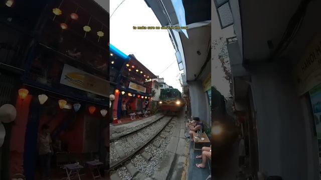 The train that blasts thru the middle of a bar explained ?