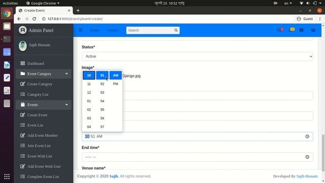Event Management System with Python and Django