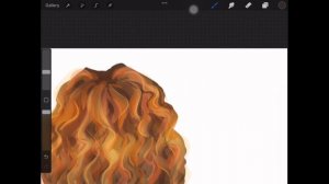 Procreate Doodle #1 - Golden Curly Hair (default brushes)