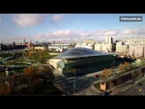 Парк «Зарядье»: концертный зал-трансформер под «стеклянной корой»