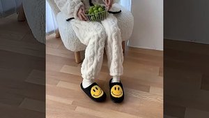 Тапки женские зимние с мехом, домашние симпатичные меховые тапочки