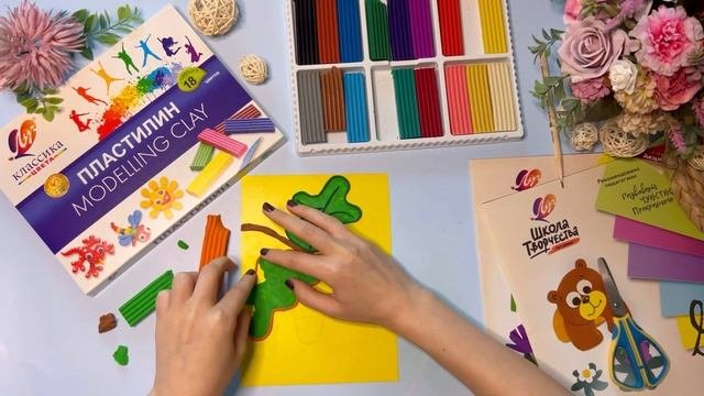 Пластилинография / Осенняя поделка из пластилина / Ветка с желудями