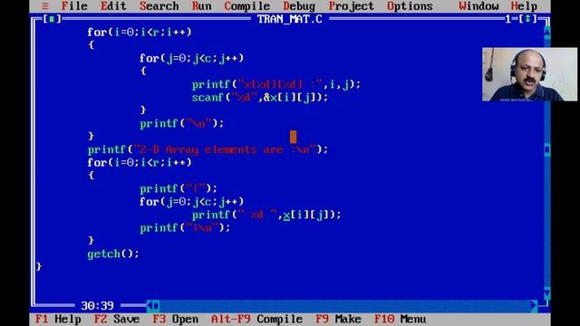 Transpose Matrix in C Programming Language смотреть онлайн