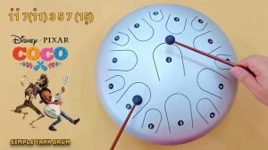 Remember Me from "COCO" -  Steel Tongue Drum / Tank Drum Cover with Tabs