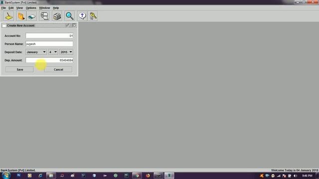 Banking System in Java source code