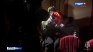 Показное пожарно-тактическое учение провели брянские огнеборцы