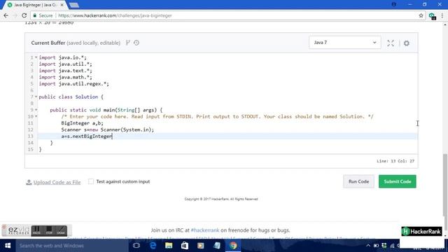 HackerRank Solution Java