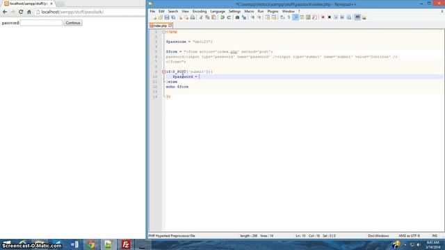CodeTheWeb Tutorials - How to make a PHP passcode lock page