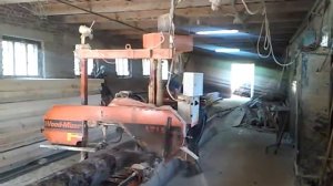 Wood-Mizer LT15 ленточная пилорама был заменен моторный шкив