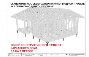 Обзор конструктивного раздела дачного каркасного дома для сезонного проживания 6-5 на 8 метров