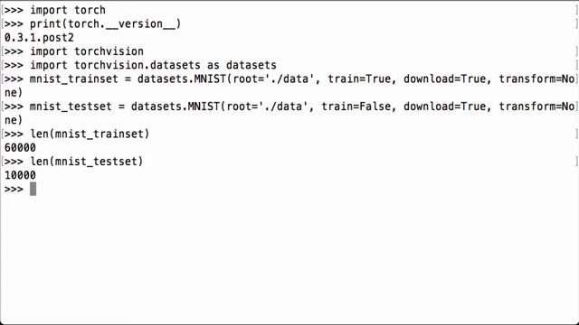 Examine MNIST Dataset from PyTorch Torchvision - PyTorch Tutorial
