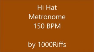 Hi Hat Metronome 150 BPM