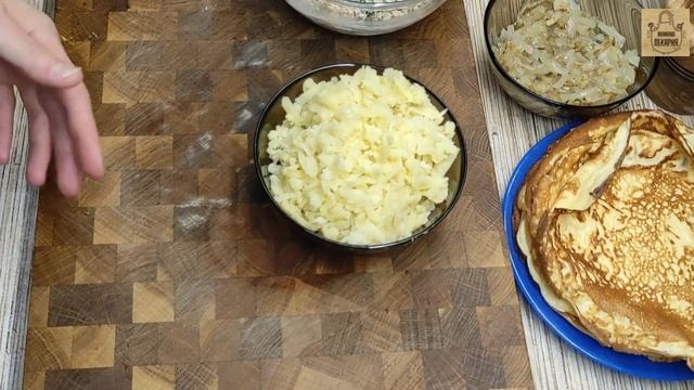ЗАКУСОЧНЫЙ САЛАТ - ТОРТ! С РЫБНЫМИ КОНСЕРВАМИ, СЛОЁНЫЙ ЯИЧНЫМИ БЛИНЧИКАМИ.