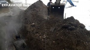 КОПАЕМ ТРАНШЕЮ ЭКСКАВАТОРОМ ТВЭКС ЕК 14.20RM ОКАТИЛО КИПЯТКОМ,РАБОТАЮ ВМЕСТО КРАНА
