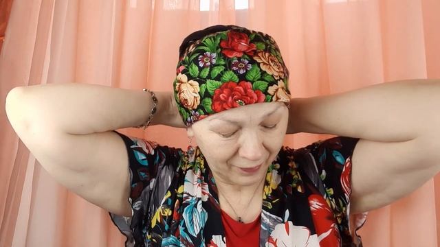Как красиво повязать платок // Стиль Роза //  Платки на голову // Cambric // Batiste // Вискоза