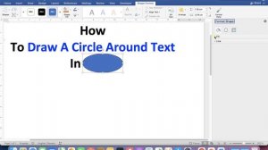 How To Draw A Circle Around Text In Word (Microsoft)