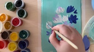 Как нарисовать цветы гуашью. Урок рисования красками. Рисуем вместе