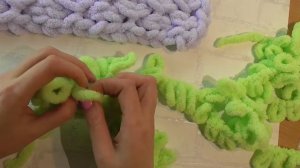 Узор № 11 из пряжи Alize Puffy "Сердечки"