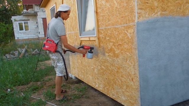 ВОТ ТАК НАДО КРАСИТЬ OSB ФАСАД КАРКАСНОГО ДОМА