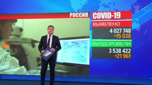 За последние сутки в России зафиксировано 15038 случаев коронавируса