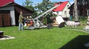 самодельный кран на колёсах