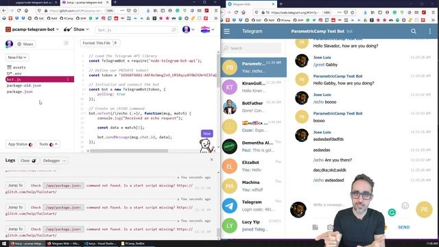 10.6 Uploading your Telegram Bot to Glitch - Fun with WebSockets!