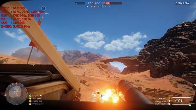 Battlefield 1 Beta i3-4330, GTX 970 Ultra FPS TEST смотреть онлайн