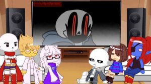Undertale react to VHS Sans Fight | Gacha reacts