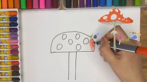 How to draw mushrooms / как нарисовать грибы