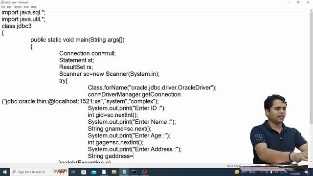 JDBC-07: JDBC Program For Record Insert | Advanced Java Tutorial in Hindi