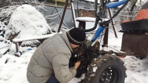 Утяжелил и укрепил переднюю часть лёгкого мотоблока