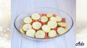 Горбуша с кабачком в духовке Рецепт, пошаговый, как приготовить, видеорецепт