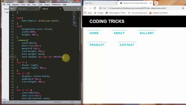 Меню для сайта html and css/ Navigation menu html and css