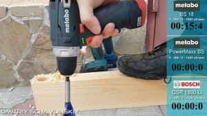 Тест шуруповертов \  Metabo vs Bosch / GSR 1800-Li vs BS 18 vs PowerMaxx BS