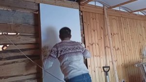 ?Монтаж печи часть 1?. Защищаем стены.