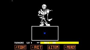 Undertale бой с папайрус