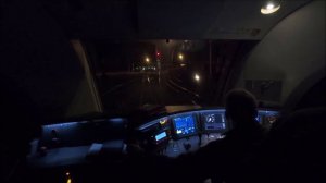 Ночная поездка в кабине машиниста поезда