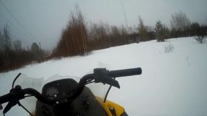 Покатушка на снегоходе тикси 250.Выжил ли снегоход?