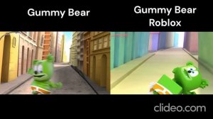 Gummy Bear 2017 HD Anniversary Edition VS Gummy Bear Roblox Version Comparison X2