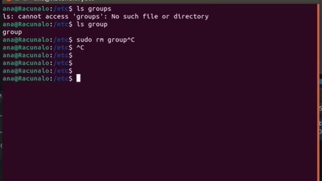 Recover from sudo rm /etc/group смотреть онлайн