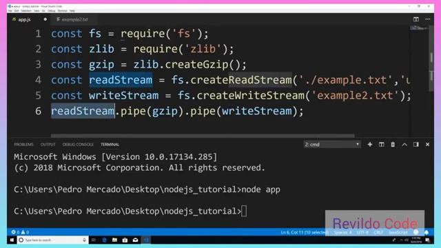 Pipes & pipe chaining Nodejs | Nodejs full course
