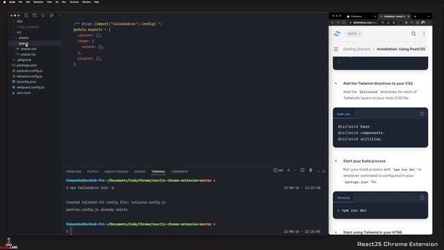 ReactJS Chrome Extension TailwindCSS - Part 5