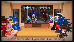 Sonic characters react to Faker encore