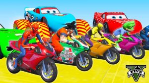 GTA V Эпическая Новая гонка каскадеров Для Car Racing Challenge от супергероев Тревора и Акулы